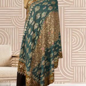 Pure Pashmina Zari Embroidered Ladies Shawl