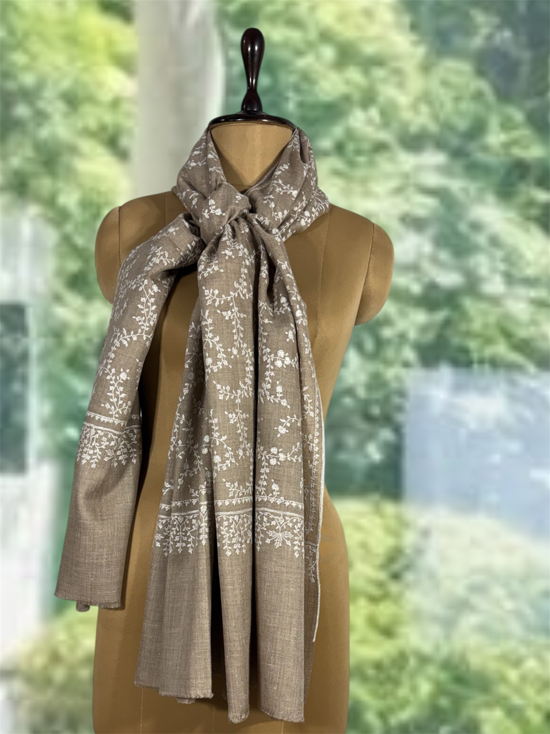 auto draft Pure Pashmina Shawl with White Jaal Work – Luxury 2026